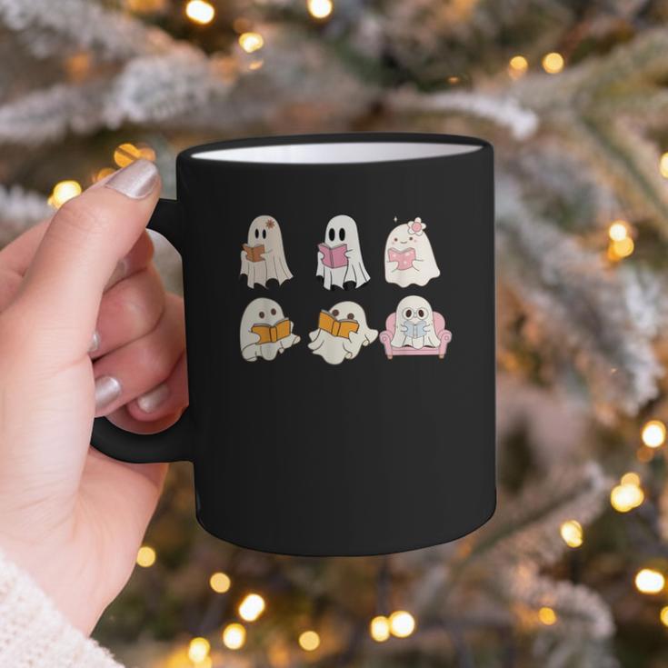 Cute Spooky Reading Book Halloween Fall Ghost Autumn Graphic Print Coffee Mug