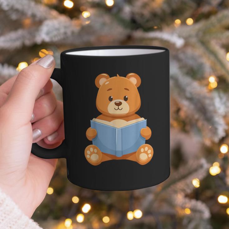 Cute Teddy Bear Reading Book Adorable For Readers Graphic Print Coffee Mug