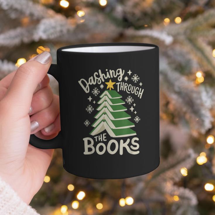 Dashing Through The Books Christmas Book Lovers Men Women Graphic Print Coffee Mug