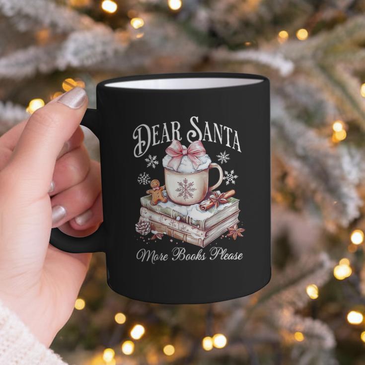 Dear Santa More Book Please Christmas Reading Book Librarian Graphic Print Coffee Mug
