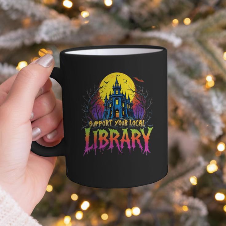 Death Gothic Support Your Local Library Lovers Book Graphic Print Coffee Mug