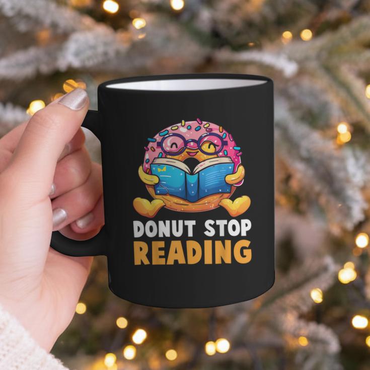 Donut Stop Reading Cute Book Reader Bookworm Donut Day Graphic Print Coffee Mug