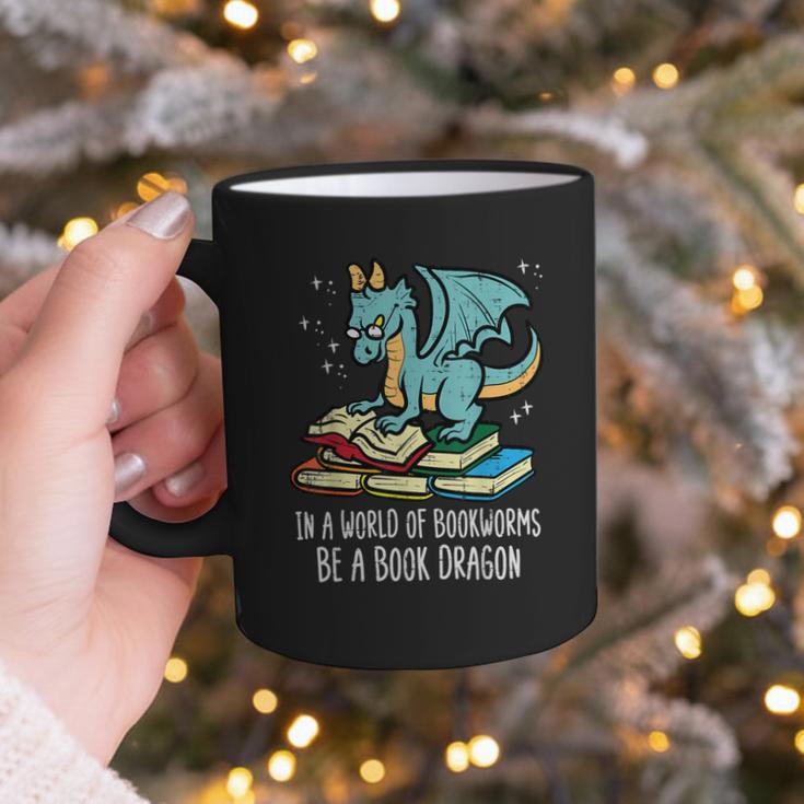 Be A Dragon Read Reading Book Librarian Men Women Kids Graphic Print Coffee Mug