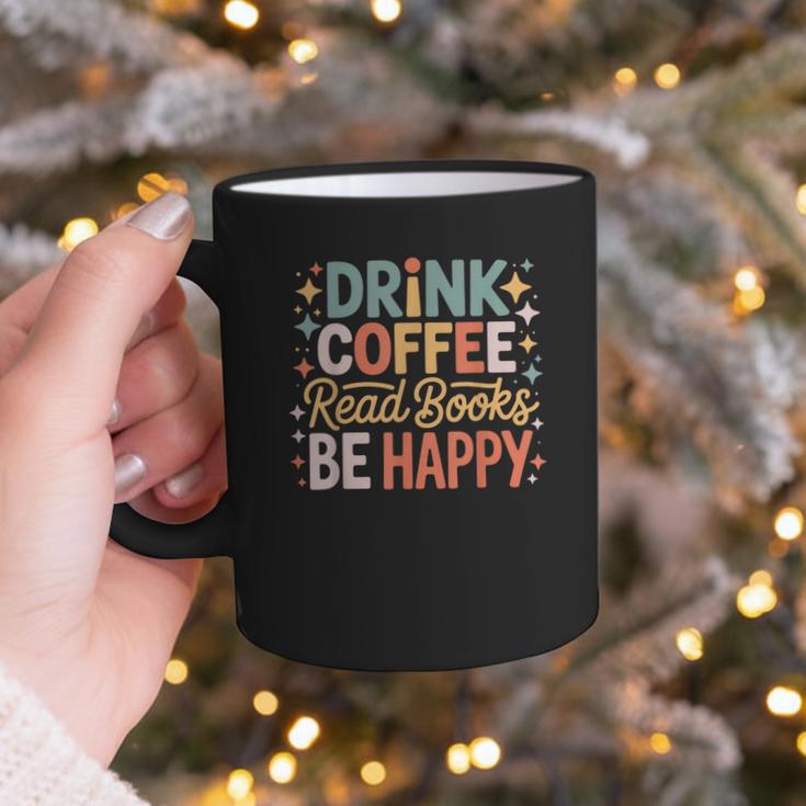 Drink Coffee Read Books Be Happy Aesthetic Quote Graphic Print Coffee Mug