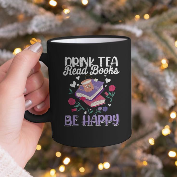 Drink Tea Read Books Be Happy Book Lover Reading Graphic Print Coffee Mug Drink Tea Read Books Be Happy Book Lover Reading Graphic Print Coffee Mug