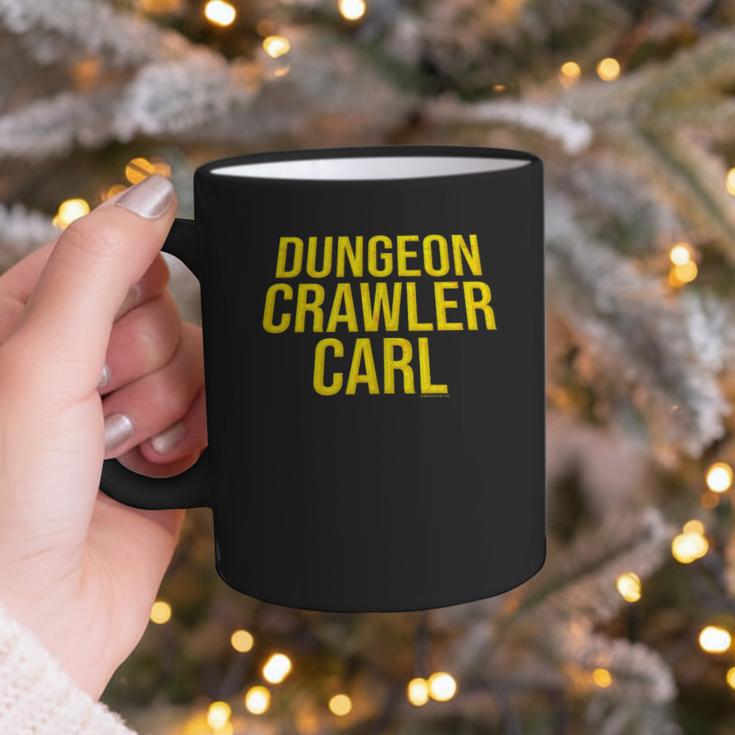 Dungeon Crawler Carl Yellow Text Logo LitRPG Series Book Graphic Print Coffee Mug