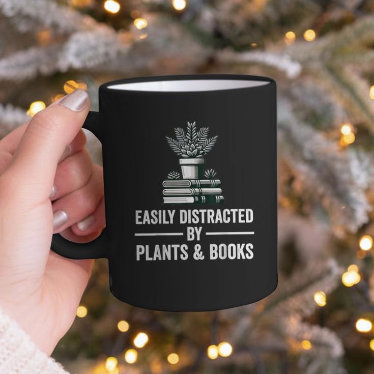 Easily Distracted By Plants & Books Plant Book Lover Graphic Print Coffee Mug Easily Distracted By Plants & Books Plant Book Lover Graphic Print Coffee Mug