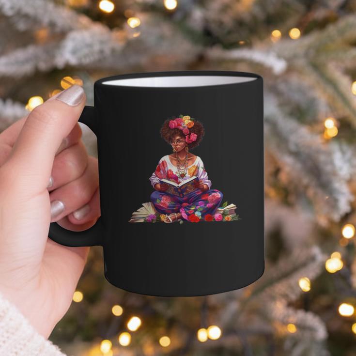 Educated Melanin Queen Afro Women Reading Book History Graphic Print Coffee Mug Educated Melanin Queen Afro Women Reading Book History Graphic Print Coffee Mug