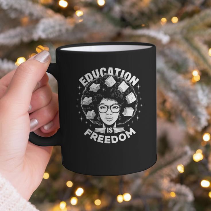 Education Is Freedom History Books African Pride Women Graphic Print Coffee Mug
