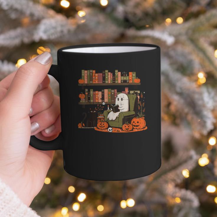 Ghost Library Reading Books Halloween Men Women Kids Graphic Print Coffee Mug Ghost Library Reading Books Halloween Men Women Kids Graphic Print Coffee Mug