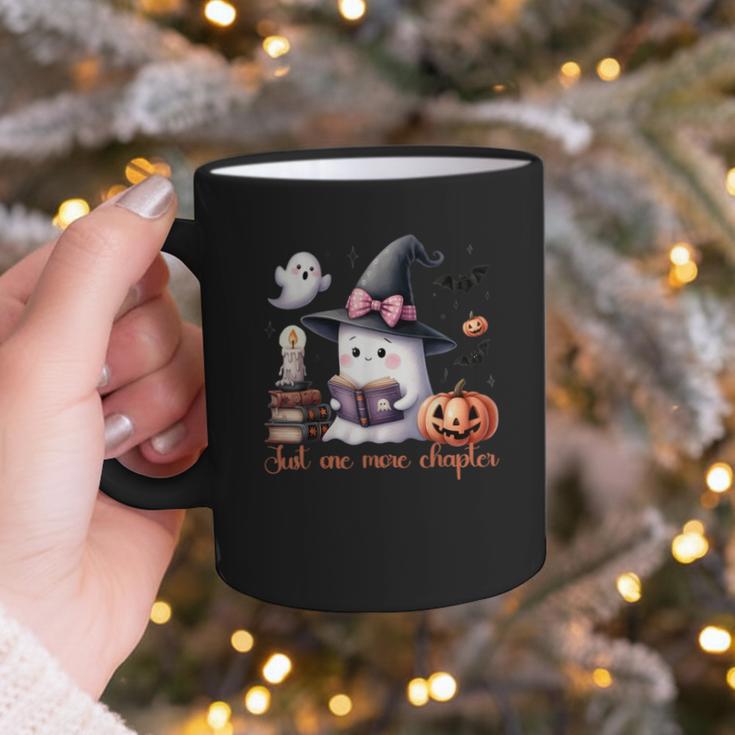 Ghost Reading Book Coquette Bow Halloween Girl Toddler Kid Graphic Print Coffee Mug