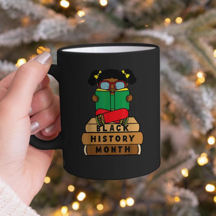 Girl Kid Reading Book Black History Month Bookworm Graphic Print Coffee Mug