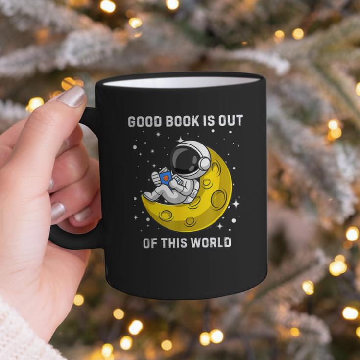Good Book Is Out Of This World Astronaut Read Book Bookworm Graphic Print Coffee Mug