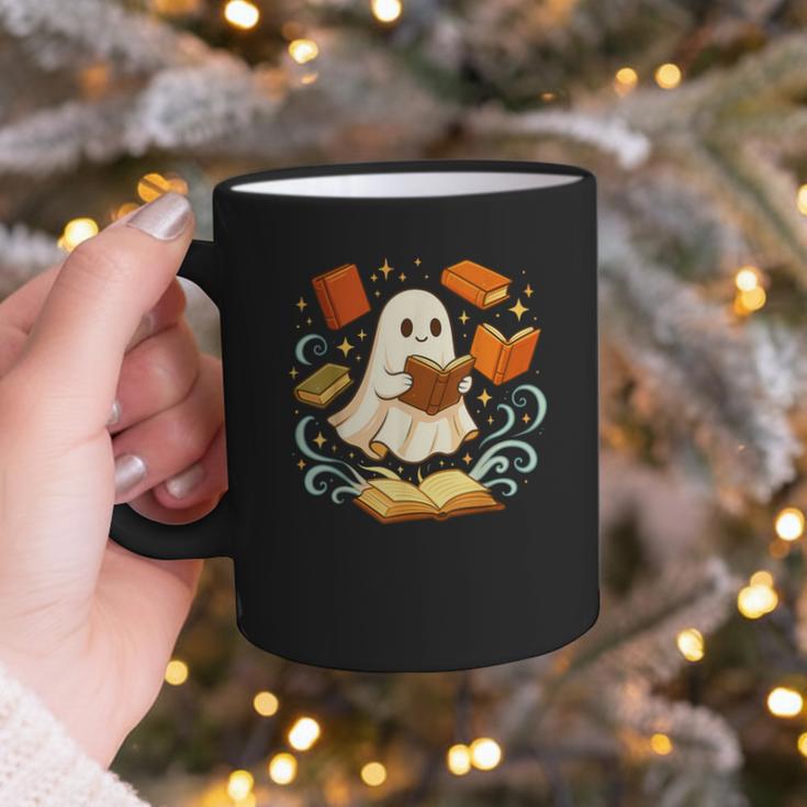Halloween Cute Ghost Shirt Reading Books Ghost Graphic Print Coffee Mug