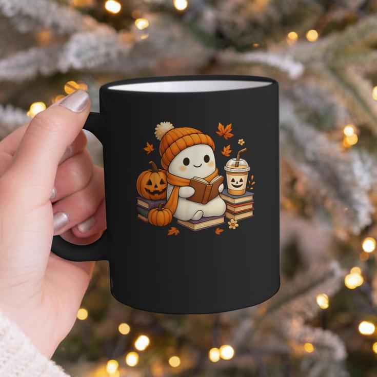 Halloween Ghost Reading Book Lovers Coffee Girl Women Graphic Print Coffee Mug Halloween Ghost Reading Book Lovers Coffee Girl Women Graphic Print Coffee Mug