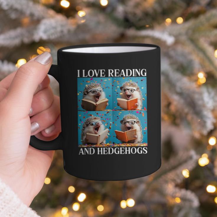 Hedgehog Love Reading And Hedgehogs Child Book Lover Graphic Print Coffee Mug