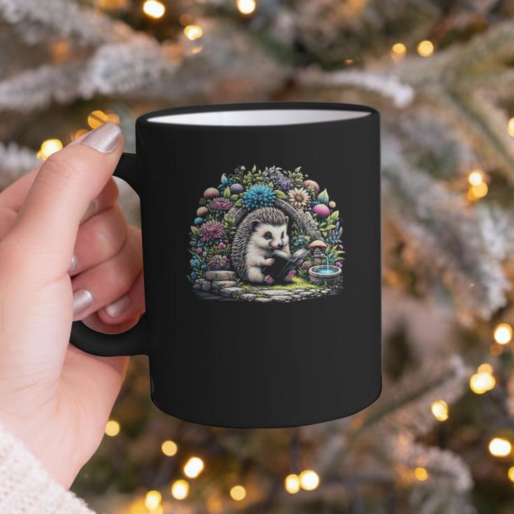 Hedgehog Reading Book Lake Scenery Reading Graphic Print Coffee Mug Hedgehog Reading Book Lake Scenery Reading Graphic Print Coffee Mug