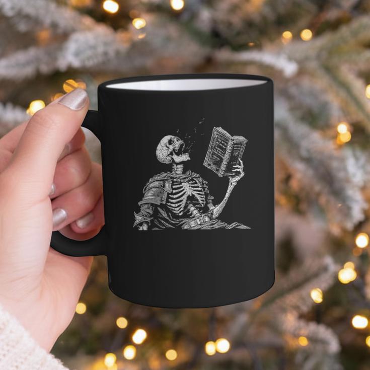 Hilarious Skeleton Holding a Book And Laughing Gothic Graphic Print Coffee Mug Hilarious Skeleton Holding a Book And Laughing Gothic Graphic Print Coffee Mug