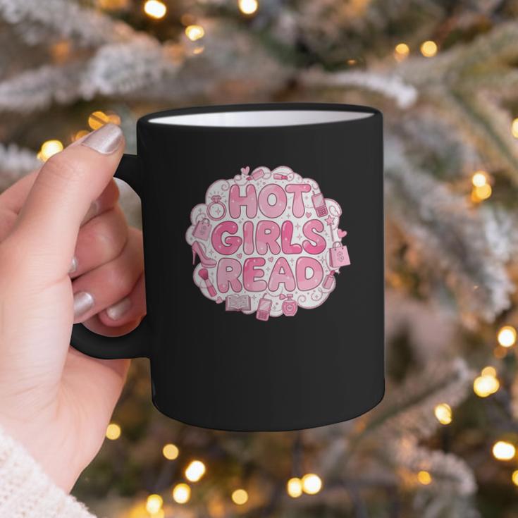 Hot Girls Read Pink Aesthetic Book Lover Reading Graphic Print Coffee Mug