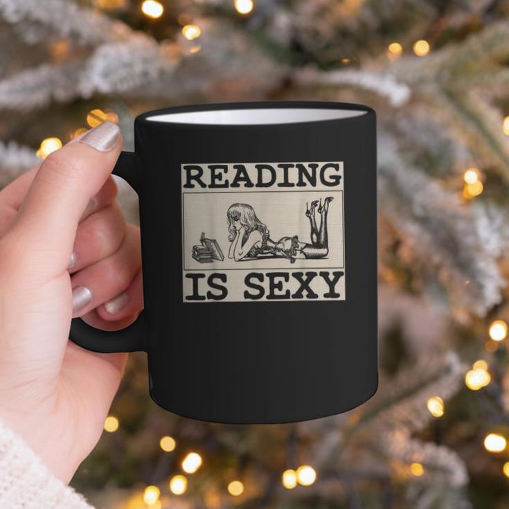 Hot Pin Up Girl Comic Book Vintage Reading Is Sexy Graphic Print Coffee Mug