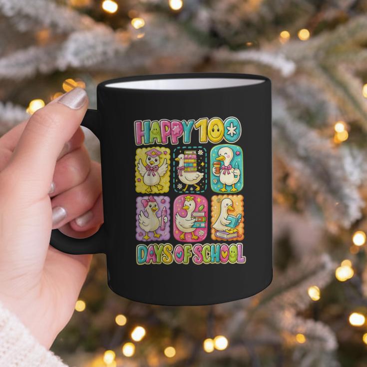 HUGvyn Happy 100 Days Of School Teacher Goose Preppy Books Graphic Print Coffee Mug HUGvyn Happy 100 Days Of School Teacher Goose Preppy Books Graphic Print Coffee Mug