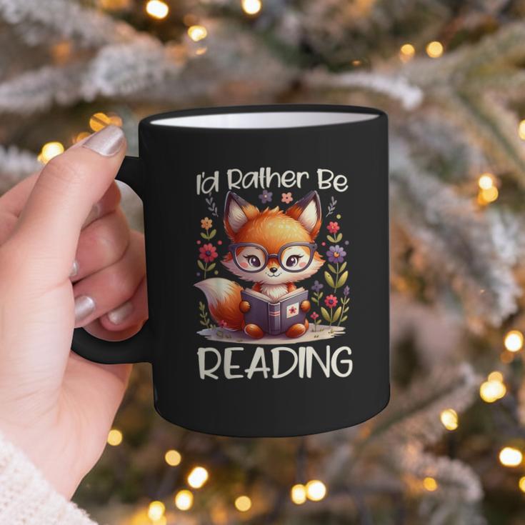 I'd Rather Be Reading Cute Fox Book Lover Reader Bookworm Graphic Print Coffee Mug I'd Rather Be Reading Cute Fox Book Lover Reader Bookworm Graphic Print Coffee Mug