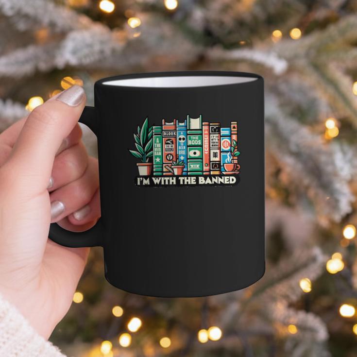 I'm With The Banned Books I Read Banned Books Lovers Graphic Print Coffee Mug I'm With The Banned Books I Read Banned Books Lovers Graphic Print Coffee Mug