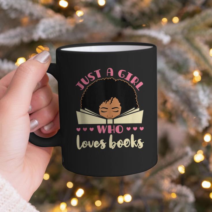 Just a Girl Who Loves Books African American Book Nerd Lover Graphic Print Coffee Mug Just a Girl Who Loves Books African American Book Nerd Lover Graphic Print Coffee Mug