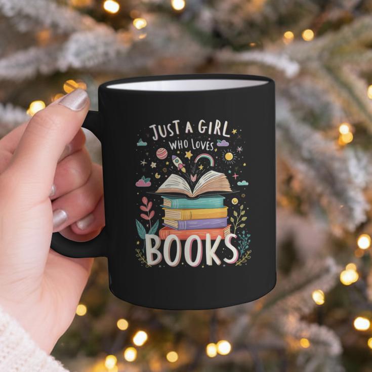 Just a Girl Who Loves Books Cute Book Lover Bookworm Graphic Print Coffee Mug Just a Girl Who Loves Books Cute Book Lover Bookworm Graphic Print Coffee Mug