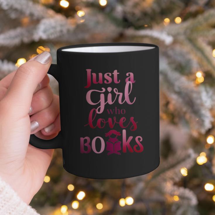 JUST A GIRL WHO LOVES BOOKS LIBRARIAN BOOK LOVERS BOOKWORM Graphic Print Coffee Mug