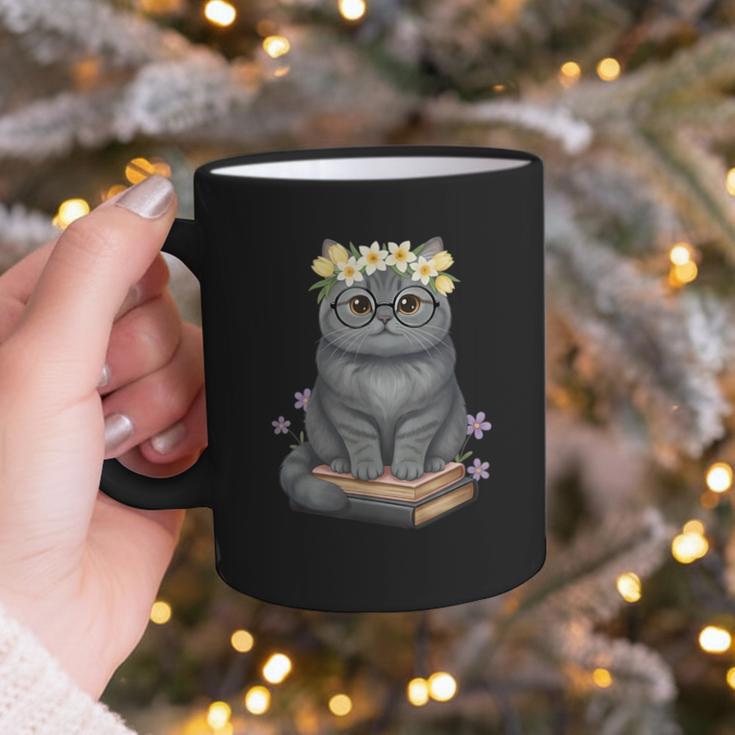 Just A Girl Who Loves Cats & Books Bookish Women Graphic Print Coffee Mug
