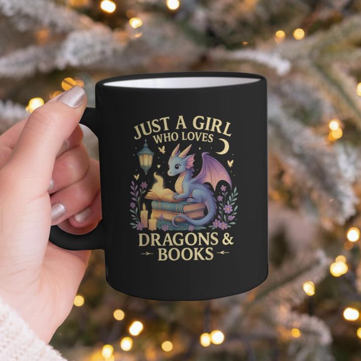 Just a Girl Who Loves Cute Dragons And Books Graphic Print Coffee Mug