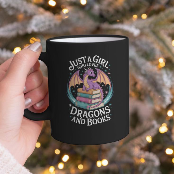 Just A Girl Who Loves Dragons And Books Fantasy Reader Graphic Print Coffee Mug Just A Girl Who Loves Dragons And Books Fantasy Reader Graphic Print Coffee Mug