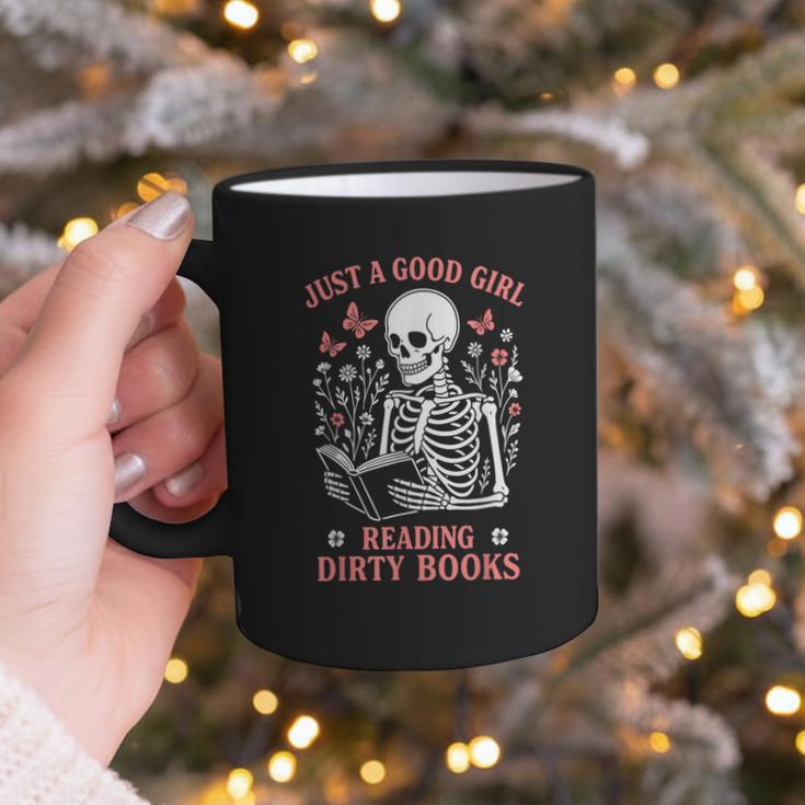 Just A Good Girl Reading Dirty Books Dark Romance Graphic Print Coffee Mug