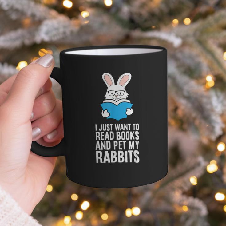 I Just Want To Read Books And Pet My Rabbit Graphic Print Coffee Mug