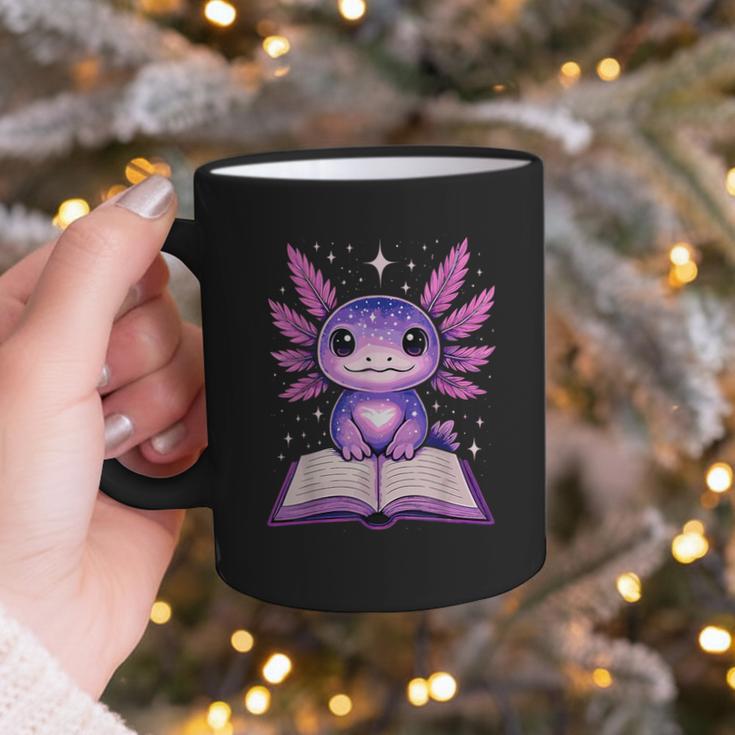 Kawaii Axolotl Cute Axolotls Reading Book Graphic Print Coffee Mug