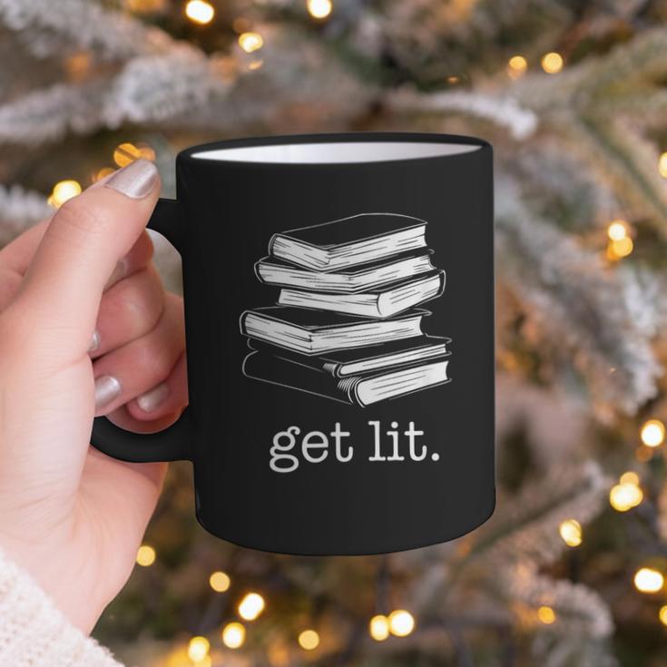 Let's Get Lit Books Graphic Print Coffee Mug