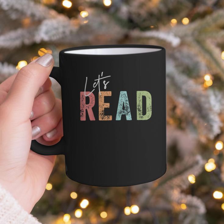 Let's Read Book Nerd Reading Book Lover Librarian Teacher Graphic Print Coffee Mug