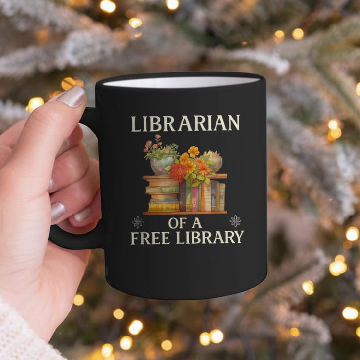 Librarian Of a Free Library Floral Book Lover Graphic Print Coffee Mug