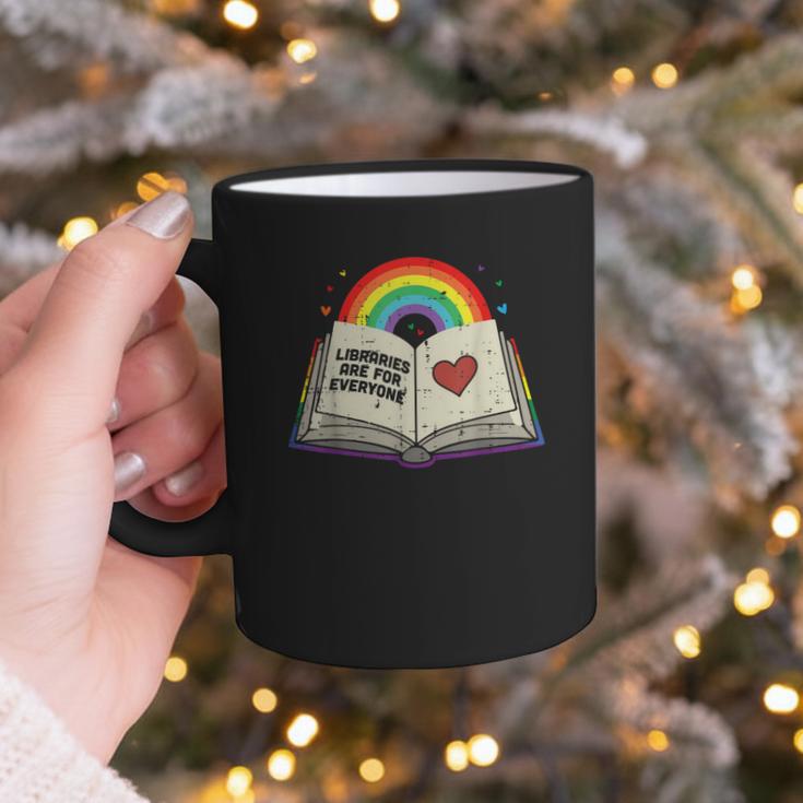 Libraries Are For Everyone Book LGBTQ Ally Gay Pride Month Graphic Print Coffee Mug