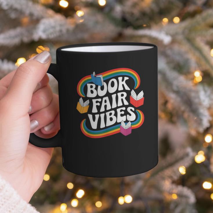 Library Book Fair Vibe Groovy Retro School Reading Nostalgic Graphic Print Coffee Mug