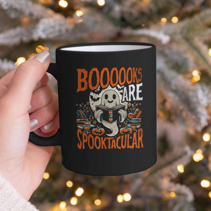Library Halloween Book Lover Ghost With Books Graphic Print Coffee Mug