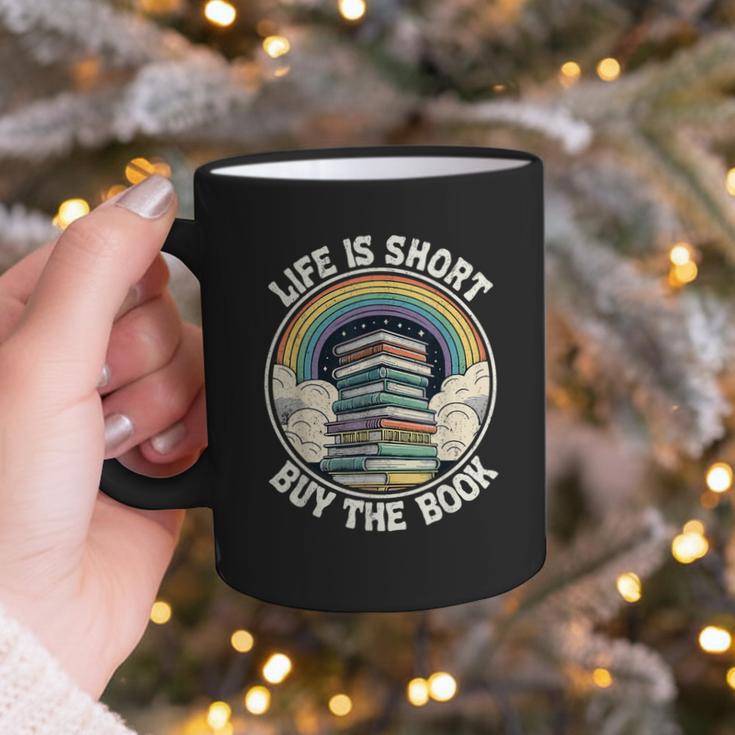 Life Is Short Buy The Book Reading Book Graphic Print Coffee Mug