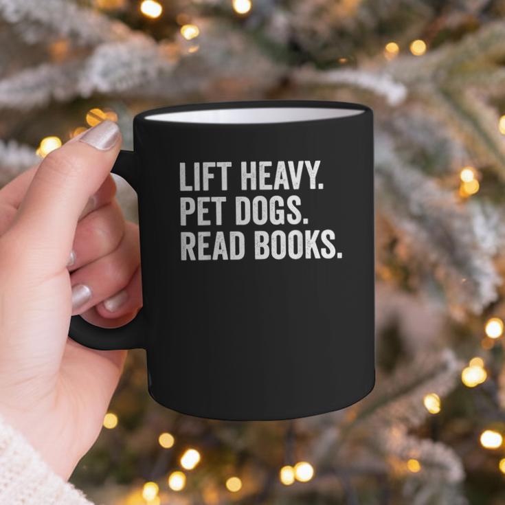 Lift Heavy Pet Dogs Read Books Gym Workout Weight Lifter Graphic Print Coffee Mug