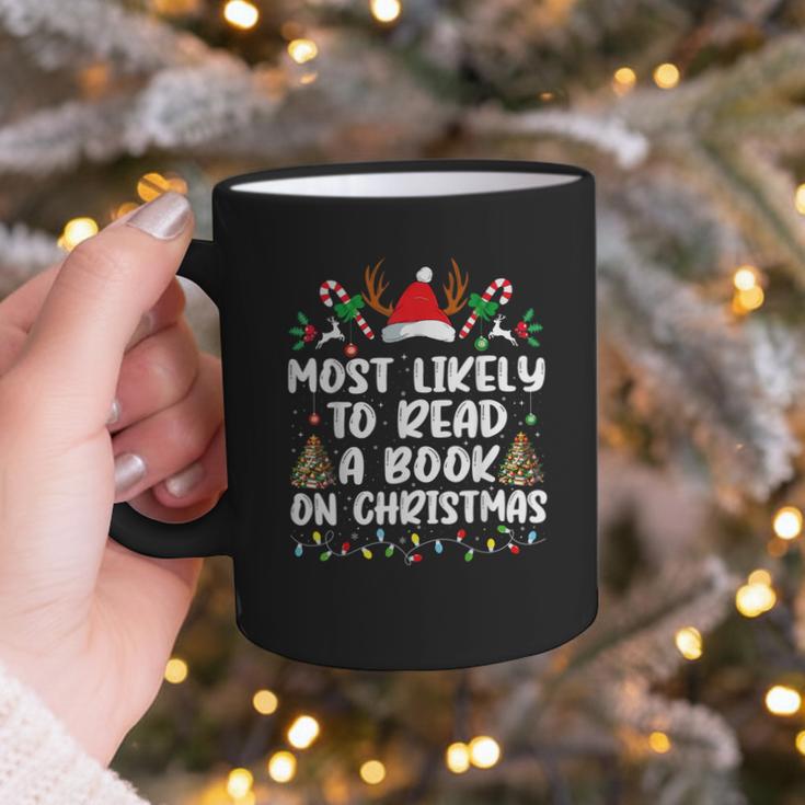 Most Likely To Read A Book On Christmas Matching Family Graphic Print Coffee Mug