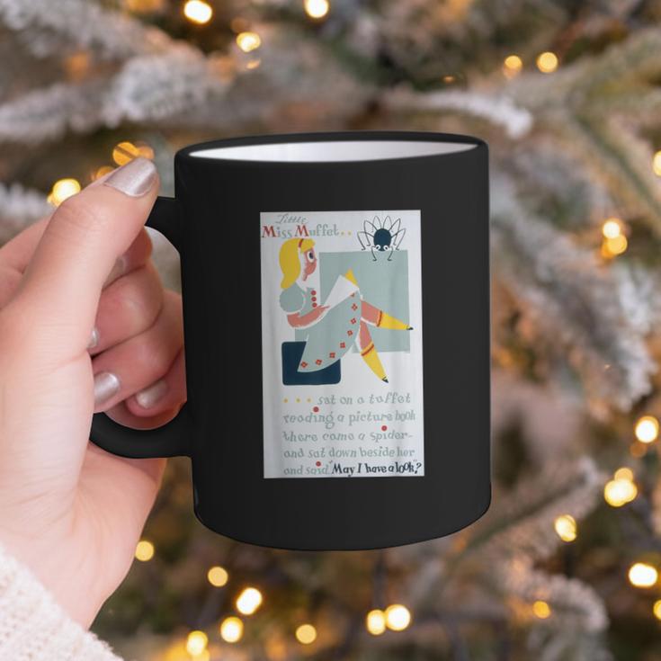 Little Miss Muffet Reading a Picture Book Graphic Print Coffee Mug