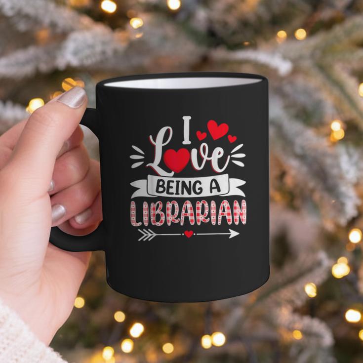 I Love Being A Librarian Library Book Valentine's Day Graphic Print Coffee Mug