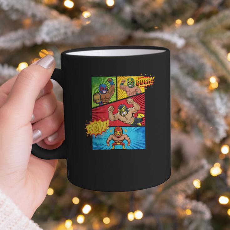Lucha Libre Comic Book Mexican Wrestling Cartoon Wrestler Graphic Print Coffee Mug Lucha Libre Comic Book Mexican Wrestling Cartoon Wrestler Graphic Print Coffee Mug