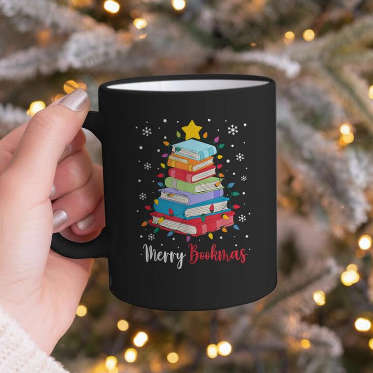 Merry Bookmas Book Christmas Tree Lights Xmas Men Women Kids Graphic Print Coffee Mug