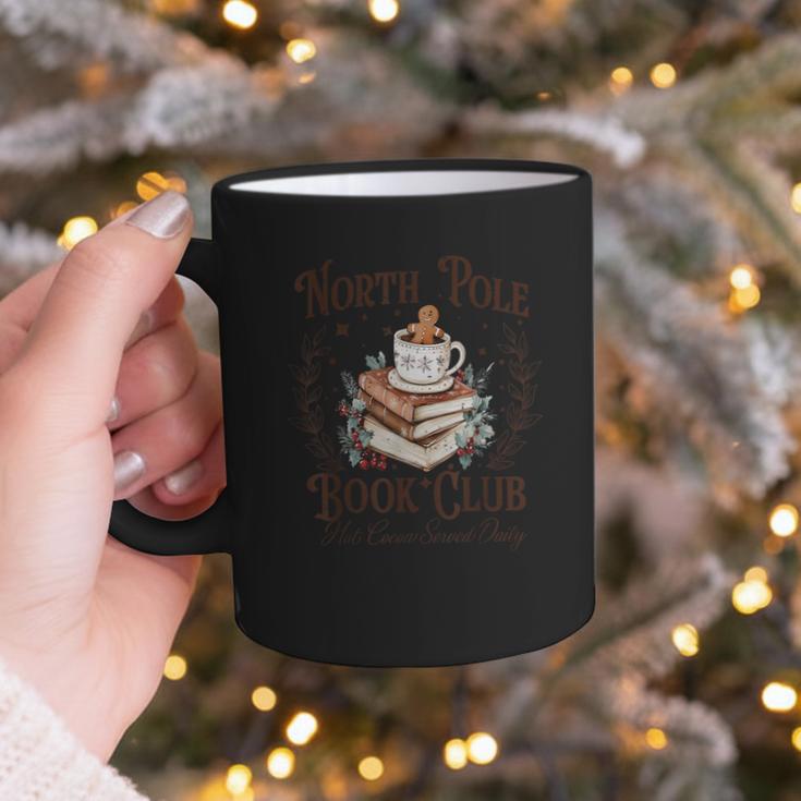 North Pole Book Club Hot Cocoa Served Daily Librarian Xmas Graphic Print Coffee Mug